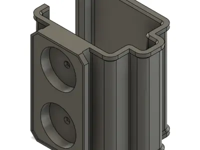 Universal magnetic pistol holder 3D print model