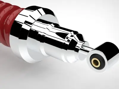 shock absorber Low-poly 3D model