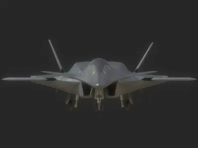 Future PLAAF White Emperor Advanced Air Combat System Low-poly 3D model
