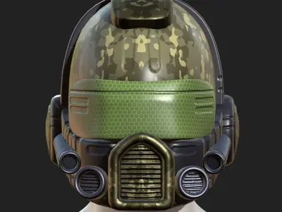 Helmet plastic mask protection pollution ball Low-poly 3D model