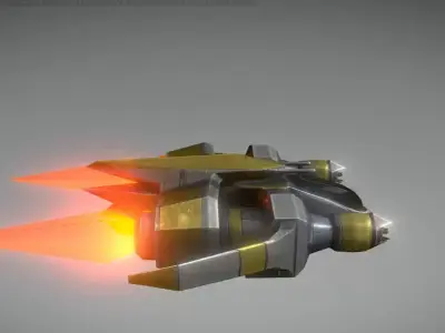 Lowpoly Star Fighter Low-poly 3D model