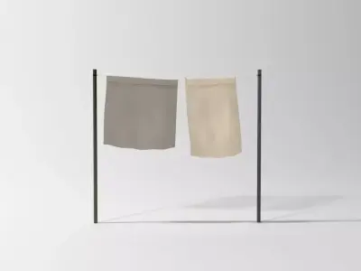 Clothes hanging Free 3D model
