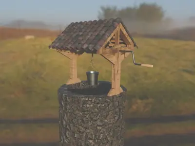 Old Stone Well Free 3D model