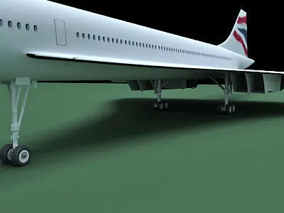 Concorde British Airways 3D model