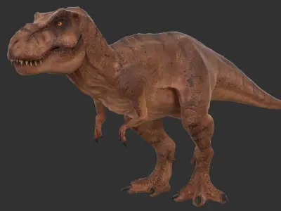 Jurassic Park Tyrannosaurus Rex Blender Low-poly Low-poly 3D model