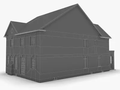 Cottage House 05 Low-poly 3D model