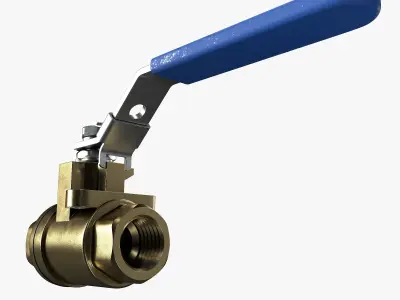 Ball valve 3D model