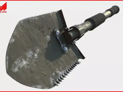 Military Shovel Free low-poly 3D model