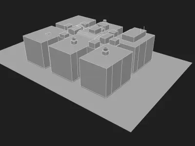 ANZAC Square Low-poly 3D model