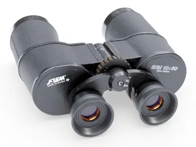 Old binoculars 10x50 3D model