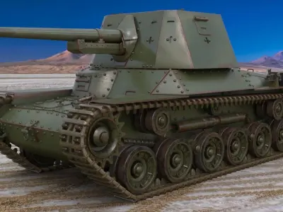 Tank Type 3 Ho Ni III Japan Mental Ray 3D model