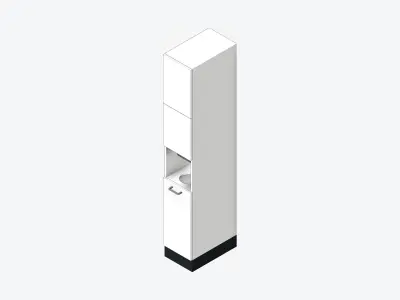 Locker - Laminate - Integral - Sanitiser Station Low-poly 3D model
