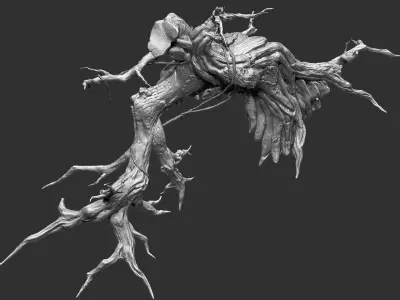Tree zbrush sculpture 3D model