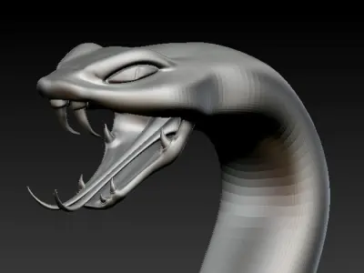 3D SNAKE LOWPOLY Low-poly 3D model