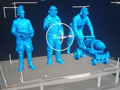 WWII Luftwaffe Officers 3D print model