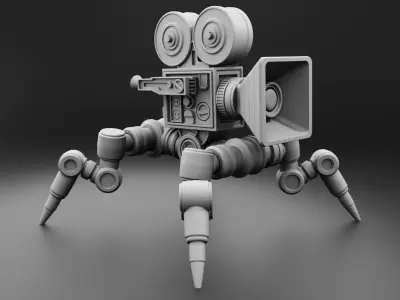 Robo-Tank 3D Print model movie camera 3D print model
