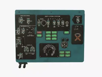 Mi-8MT Mi-17MT Left Overhead Panels Board English 2 Low-poly 3D model