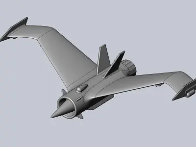 V-Plane Airbreathing Rocket Booster 3D print model