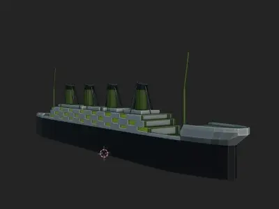 Titanic ship Low-poly 3D model