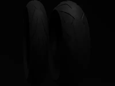 Motorcycle Wheel with tires Free low-poly 3D model