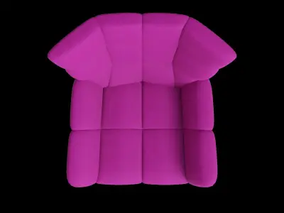 Pink Next Generation Technology Chair Low-poly 3D model