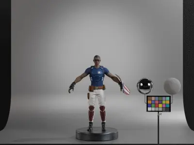 The Patriot - Eli Bradley Low-poly 3D model