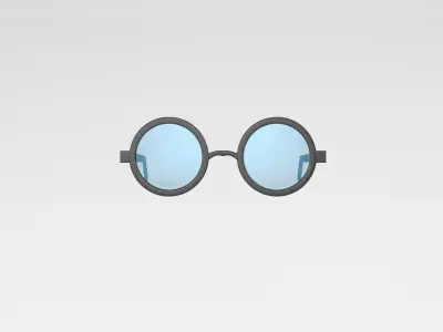 Cartoon Glasses v1 001 Low-poly 3D model