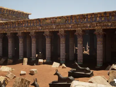 The Grand Egyptian Temple Environment Low-poly 3D model