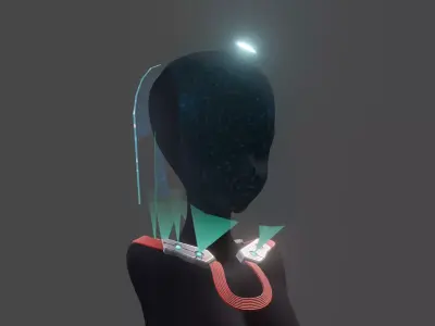 Holo mask Low-poly 3D model