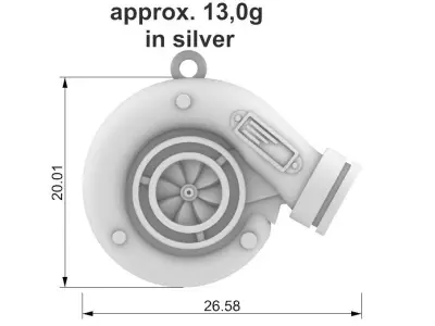 Turbo Pendant 3D print model