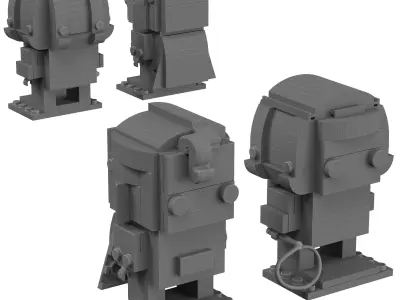 Lego BrickHeadz - 41490 Superman and Wonder Woman 3D model