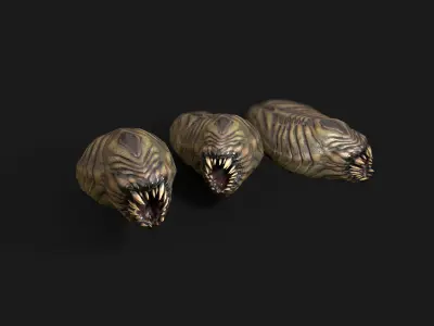 Fat Worm Low-poly 3D model