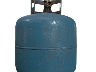 Gas Cylinder Low-poly 3D model