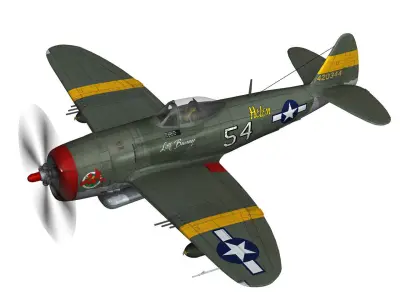 Republic P-47D Thunderbolt - Little Bunny 3D model