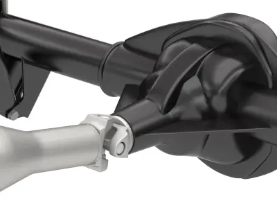 DUALLY AXLE AND DRIVESHAFT 3D model