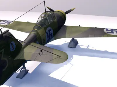 Fokker D-21 - D-XXI - Finnish 3D model
