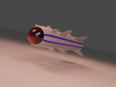 Air to Surface or Air to Ground Soviet Missile X-29T Kh-29T Free low-poly 3D model