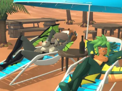 Acheron Sea Serpent Nude Low-poly 3D model