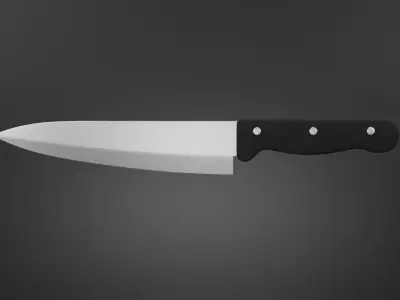 Kitchen Knife 3D model Free low-poly 3D model