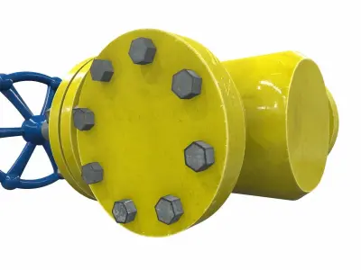 Industrial pipeline valve 2 3D model