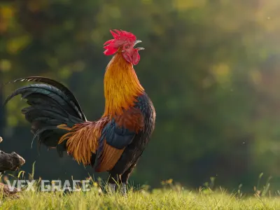 Black Cock Animated VFX Grace 3D model