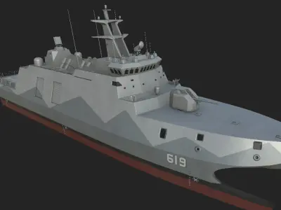 taiwan Tuo Jiang-Class Corvettes  3D model