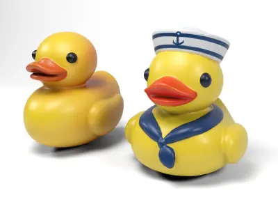 Ducklings Low-poly 3D model