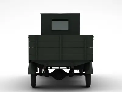 Old Truck 1900s Low-poly 3D model
