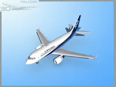 Falcon3D A319 All Nippon Airways 3D model