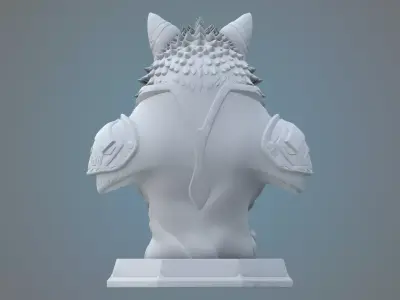 Cybernetic Alpha Wolf Bust PM-55 3D print model