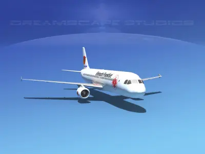 Airbus A320 LP Eintracht Frankfurt Low-poly 3D model