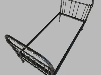 Metal bed 3D model