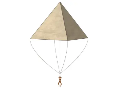 Leonardo da Vinci parachute 3D model