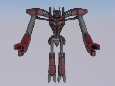 Robot with arms and legs 3D model 2